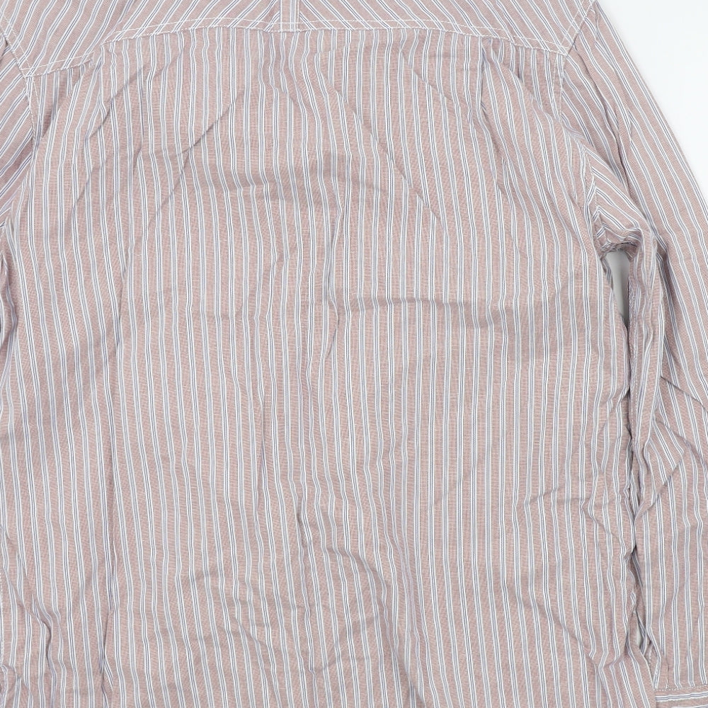 st george Mens Red Striped Button-Up Size XL