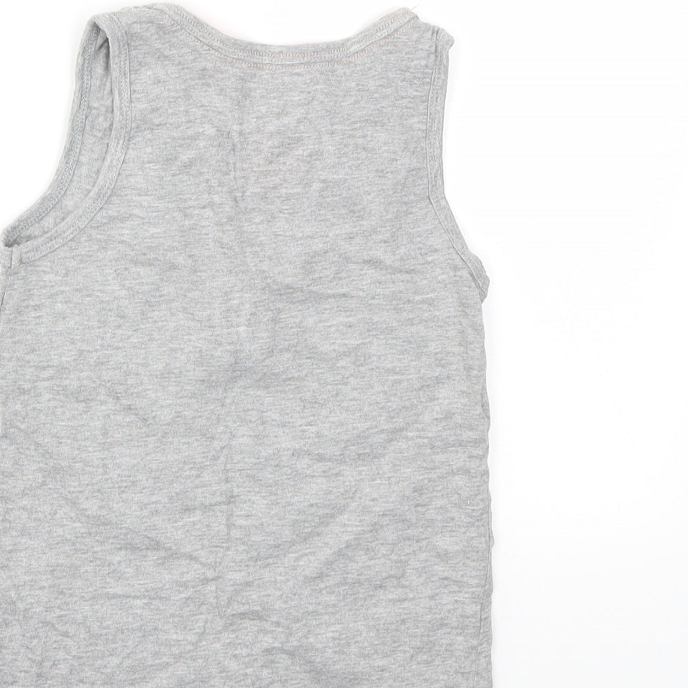 F&F Boys Grey Basic T-Shirt Size 4-5 Years