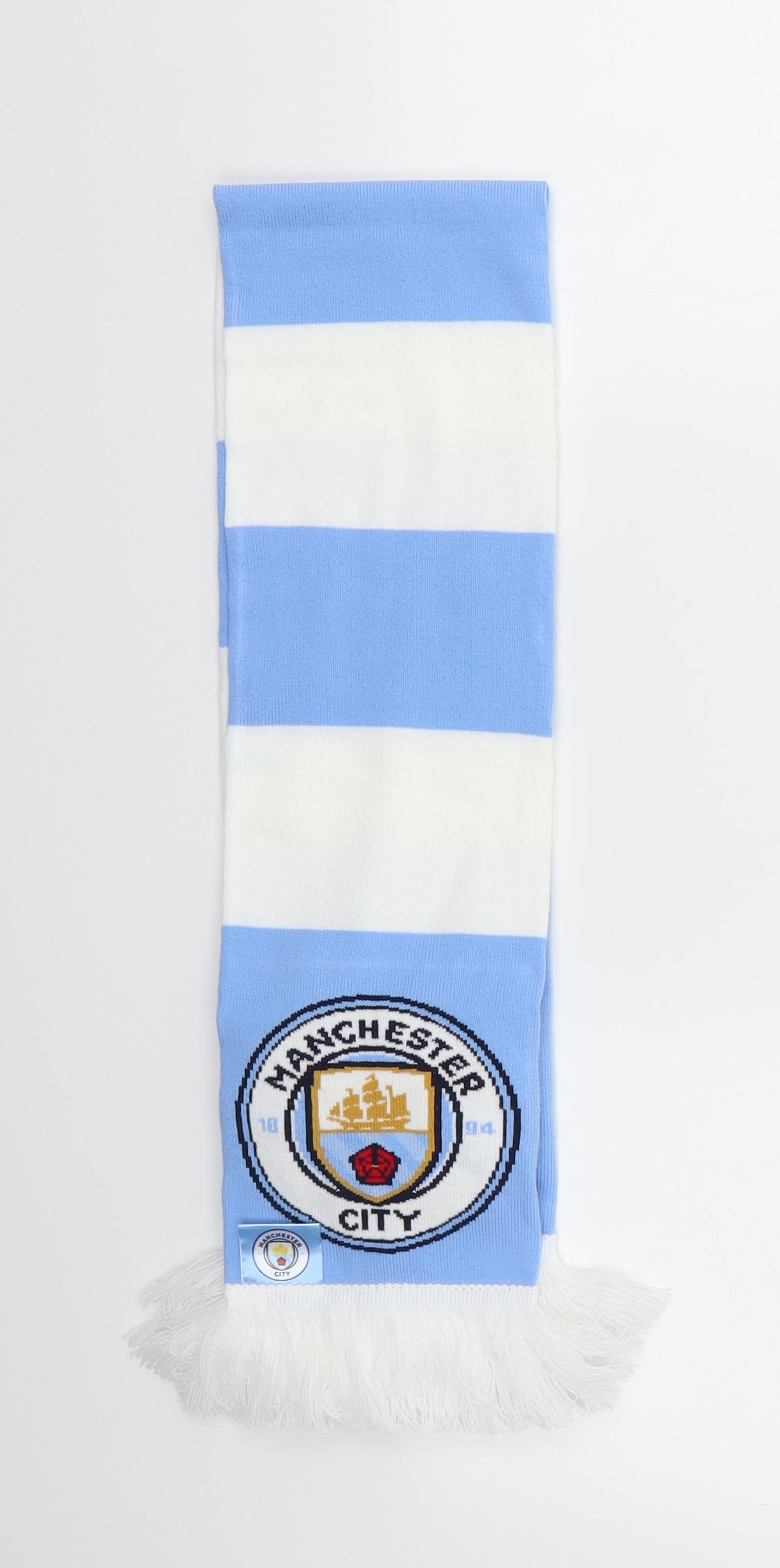 MANCHESTER CITY Boys Blue Striped Scarf One Size