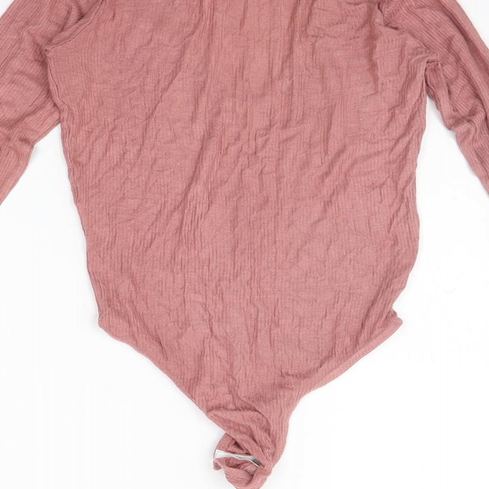 Boohoo Womens Pink Jumpsuit One-Piece Size 8