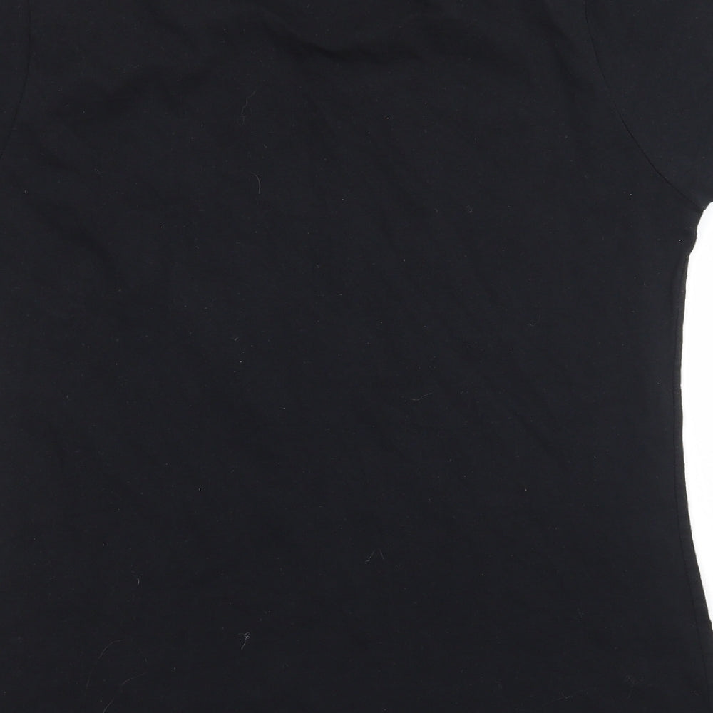 Fruit of the Loom Womens Black Basic T-Shirt Size M