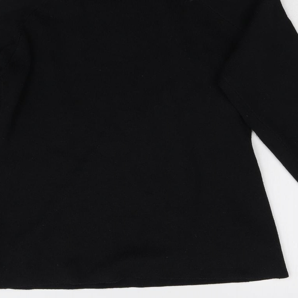 Anthology Womens Black Knit Pullover Jumper Size 12