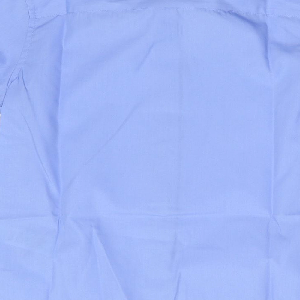 M&S Boys Blue Basic Button-Up Size 8-9 Years