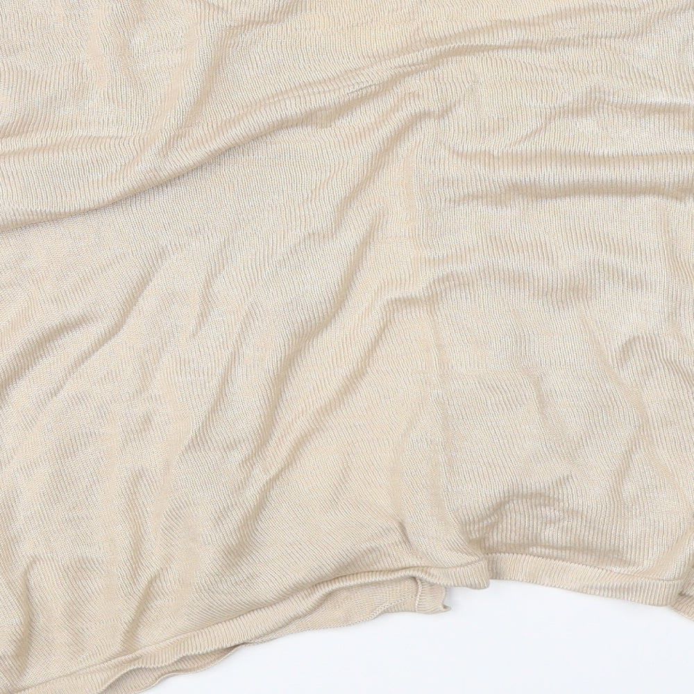 BM Collection Womens Beige Cardigan Jumper Size 8