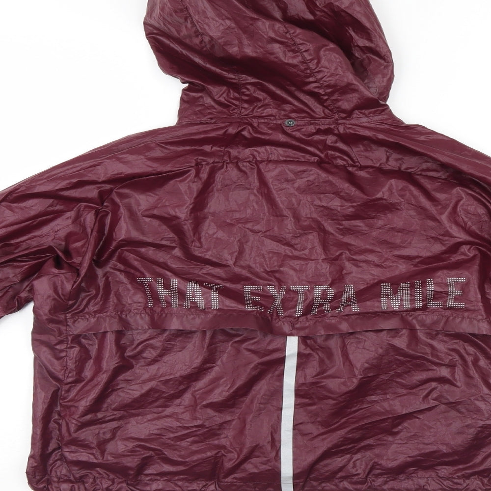 H&M Womens Purple Rain Coat Jacket Size XS