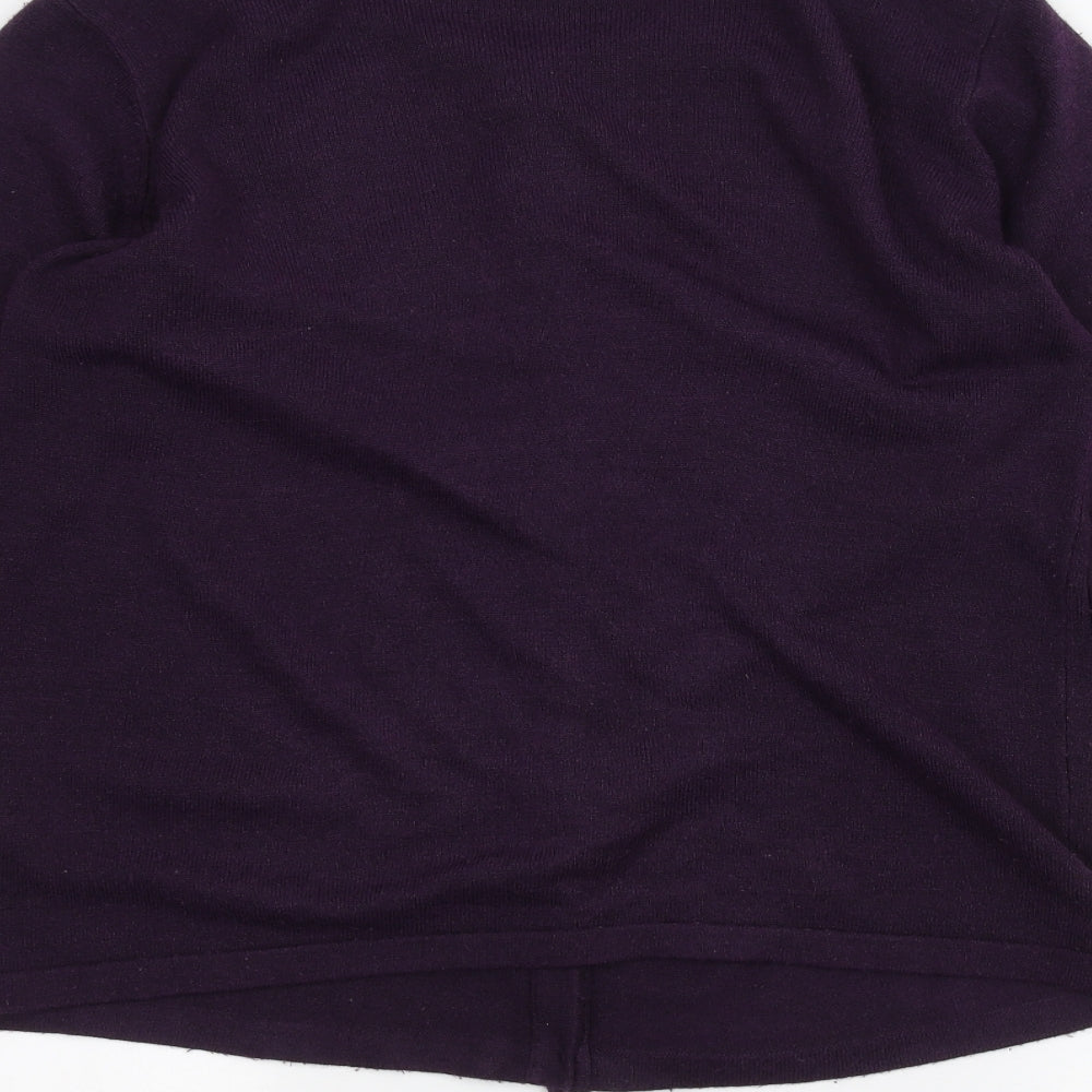 ISLE Womens Purple Cardigan Jumper Size M