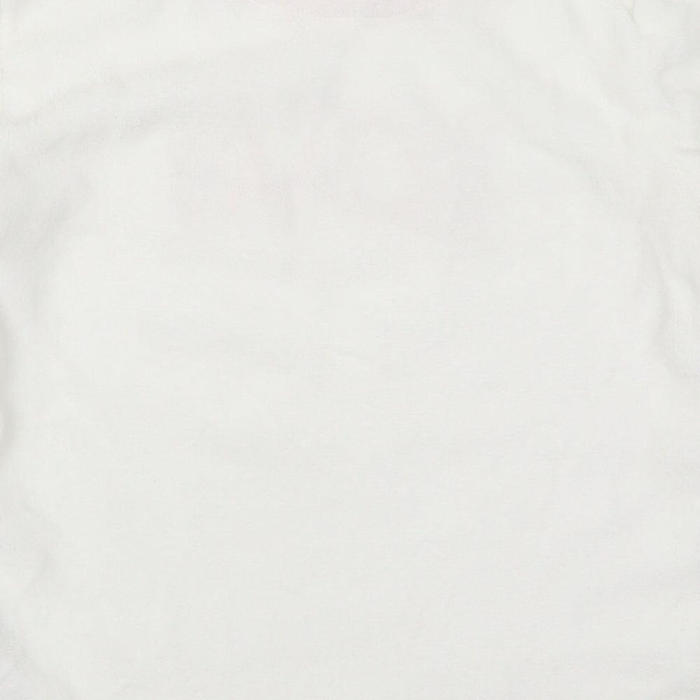 Preworn Womens White Solid Top Pyjama Top Size 8 - Love