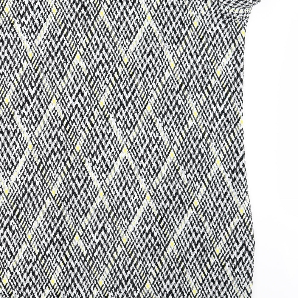 Peacocks Womens Black Argyle/Diamond T-Shirt Dress Size 20