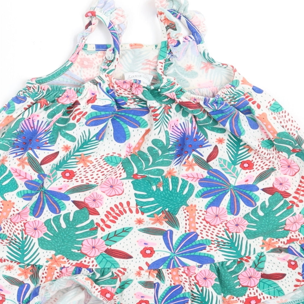 F&F Girls White Fair Isle A-Line Size 9-12 Months