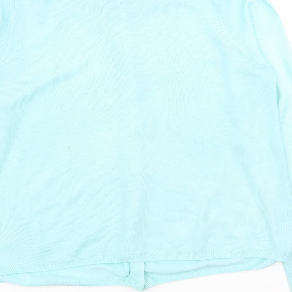 Classic Womens Blue Cardigan Jumper Size 12