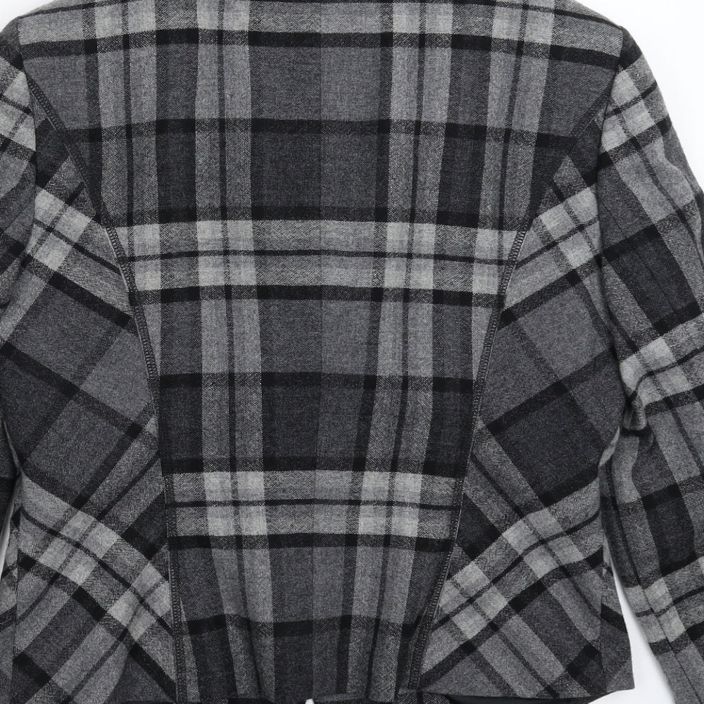 Gerry Weber Womens Grey Check Jacket Blazer Size 12