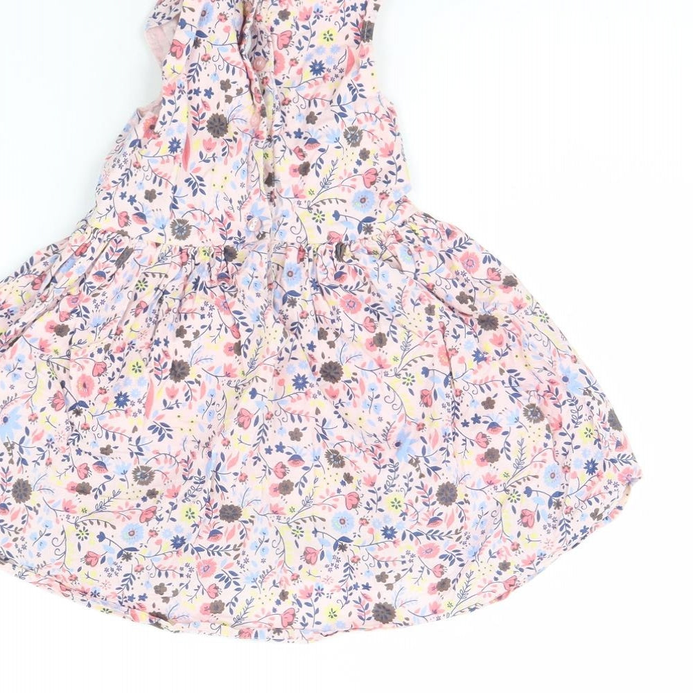 NEXT Girls Pink Floral Fit & Flare Size 18 Months