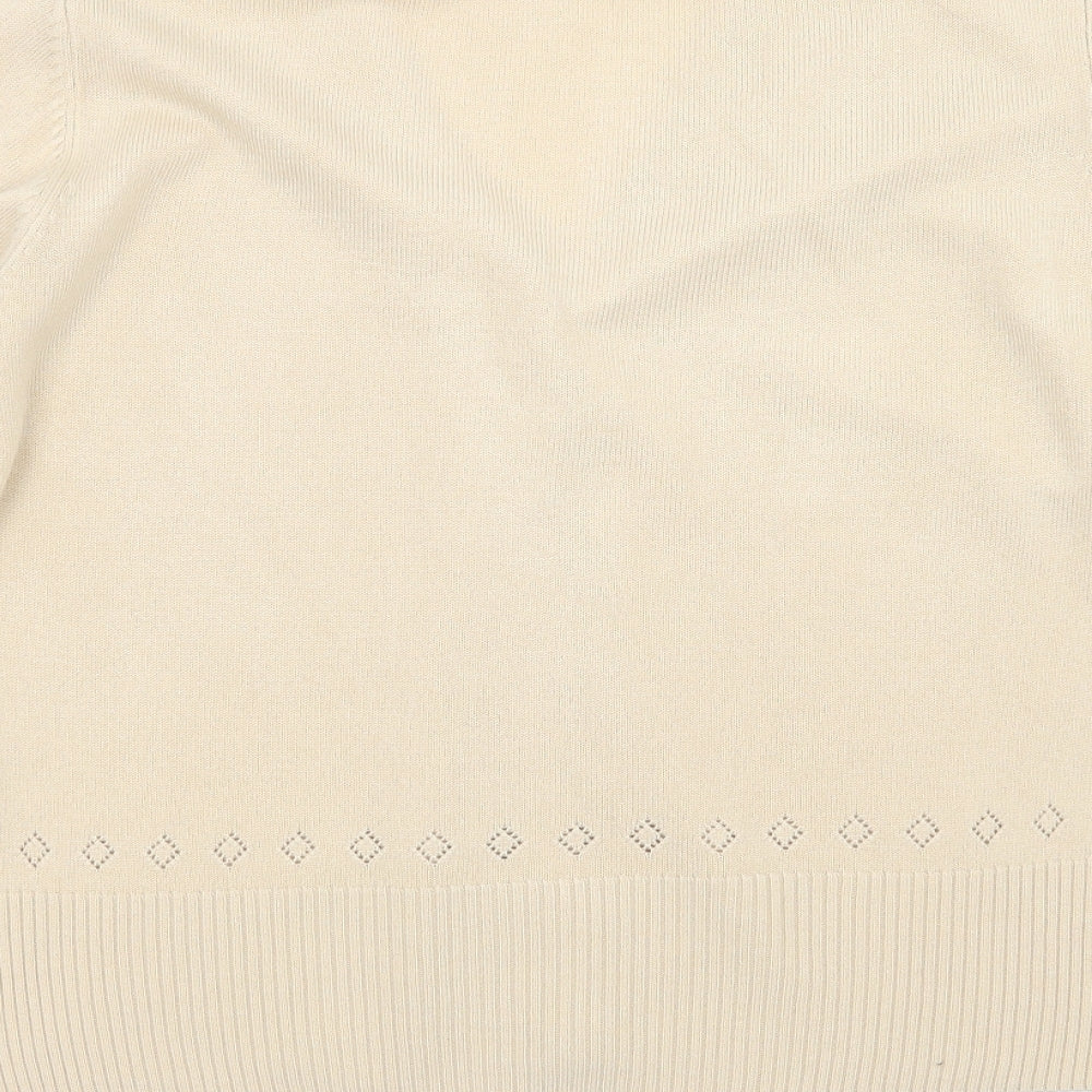 Marks and Spencer Womens Beige Cardigan Jumper Size 14