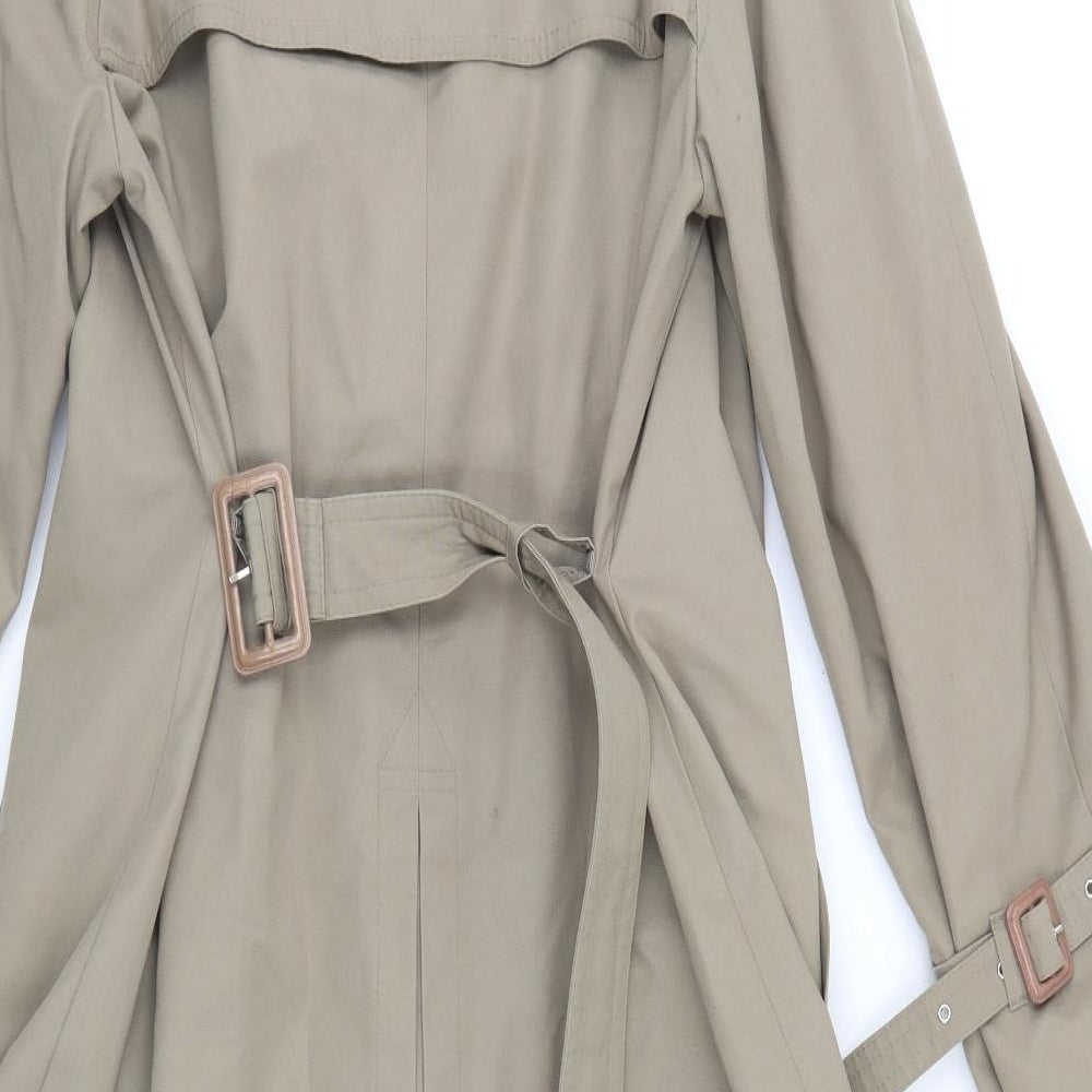 ST Michael Womens Ivory Trench Coat Coat Size 12