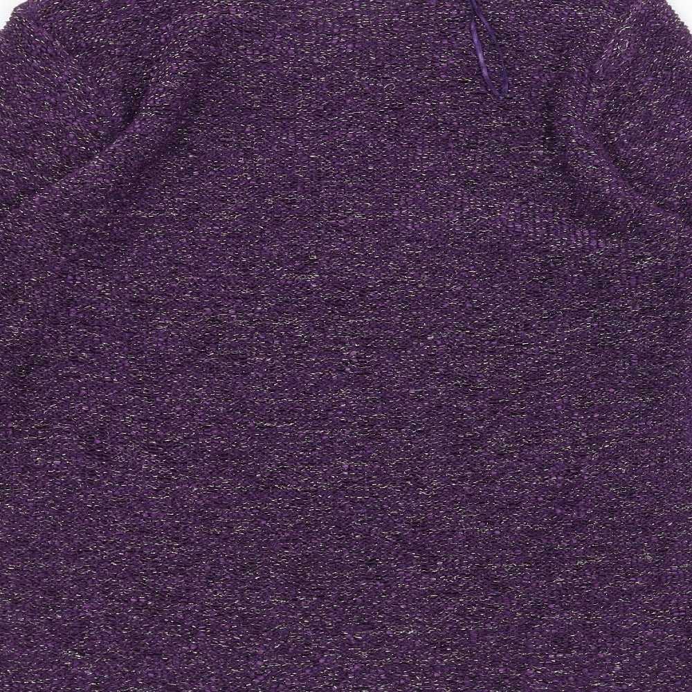 BM Womens Purple Pullover Jumper Size M
