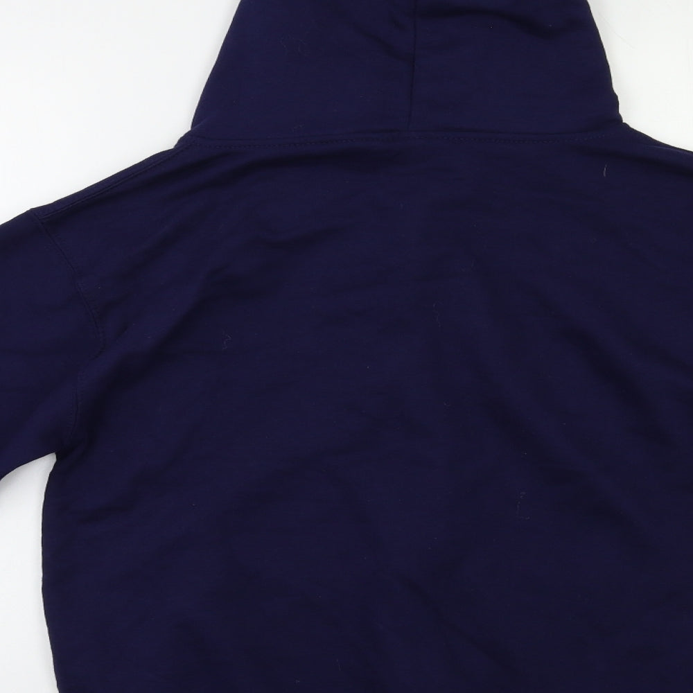 Just Hoods Womens Blue Full Zip Hoodie Size S