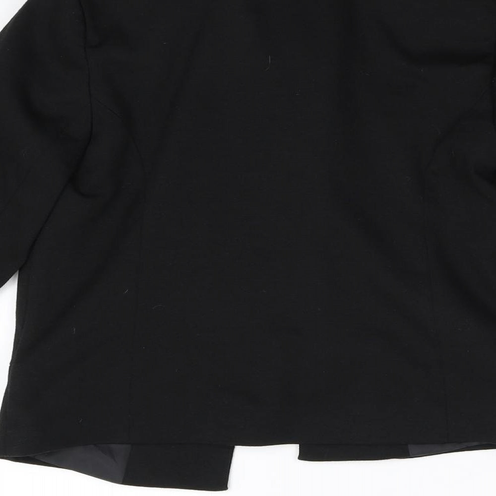 Miss Selfridges Womens Black Ramie Jacket Blazer Size 6