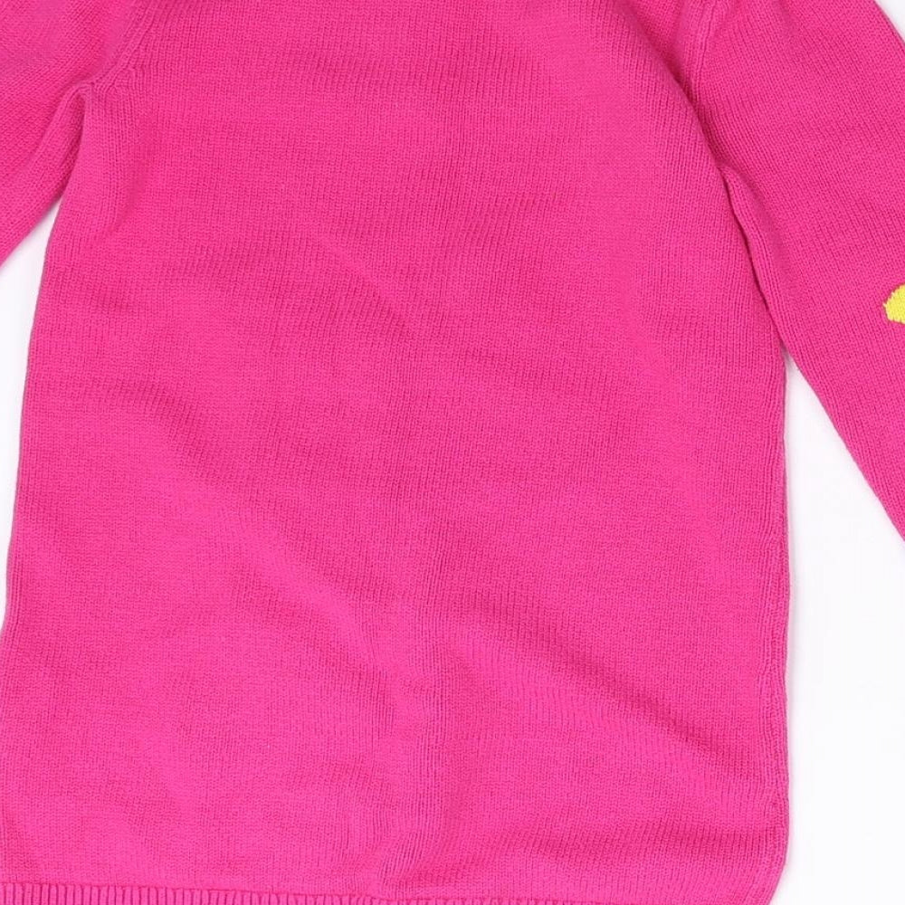 TU Girls Pink Knit Pullover Jumper Size 4-5 Years