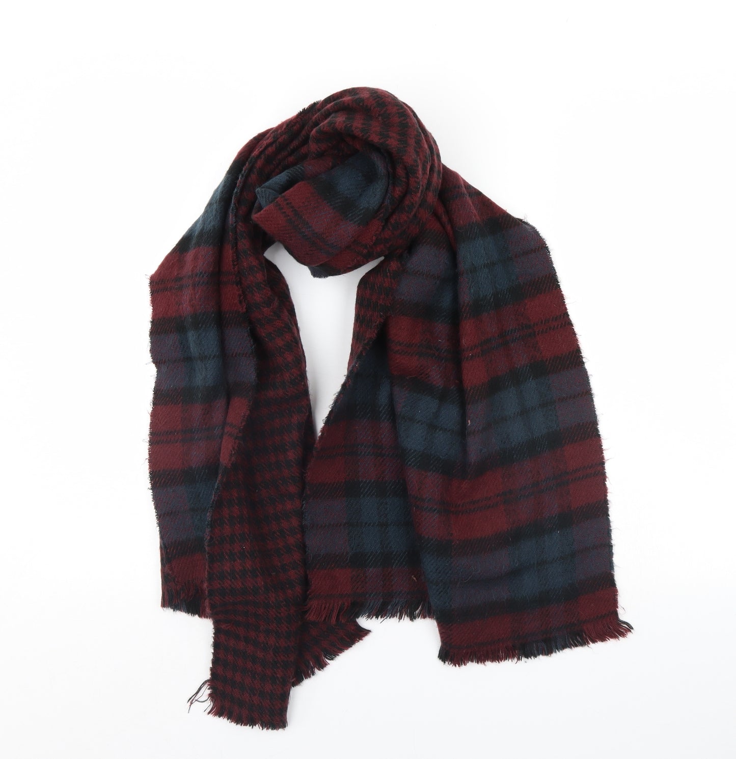 Preworn Womens Red Check Scarf