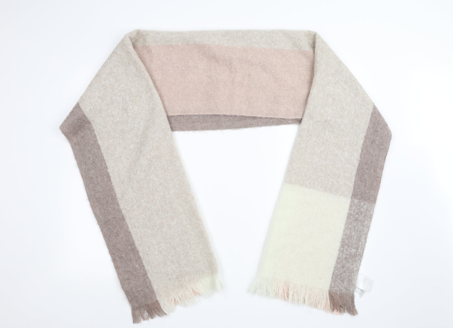 H&M Womens Brown Striped Knit Scarf