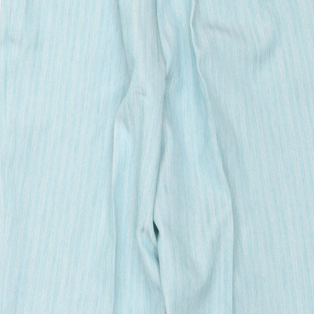 BM Collection Womens Blue Capri Trousers Size 16 L27 in
