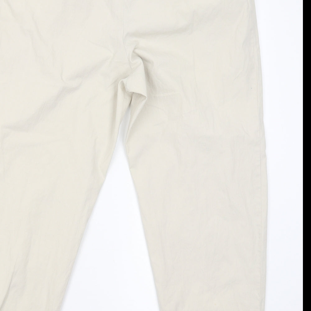 Marks and Spencer Mens Beige Capri Trousers Size 18 L25 in