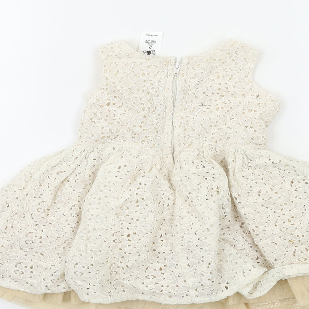 H&T Baby Beige Fit & Flare Size 24 Months