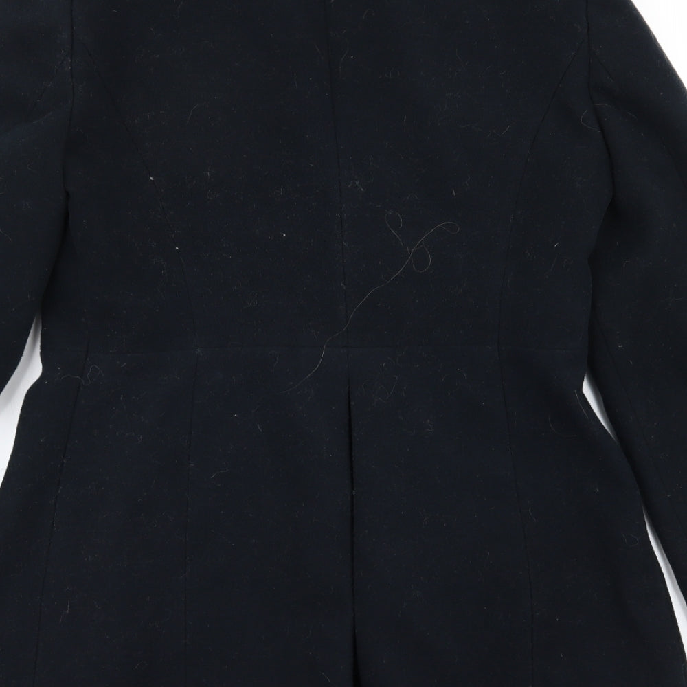 M&S Womens Blue Overcoat Coat Size 10
