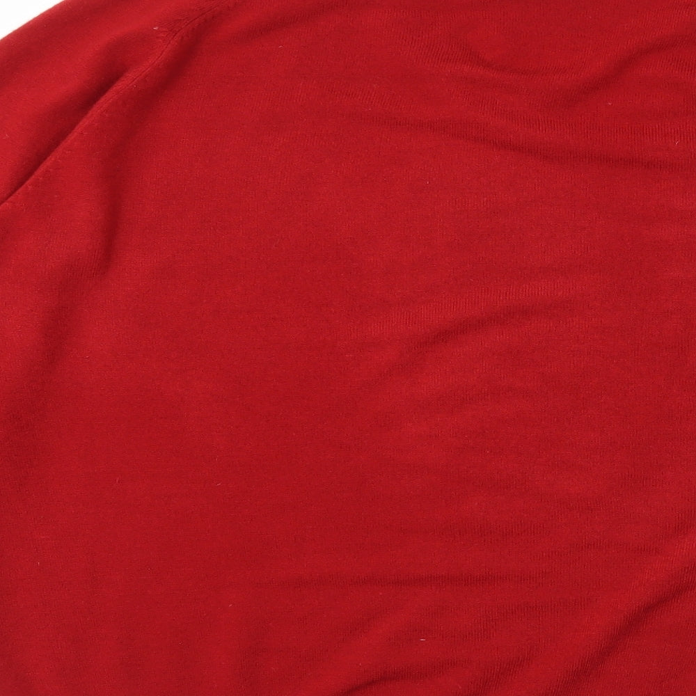 M&S Mens Red Pullover Sweatshirt Size XL