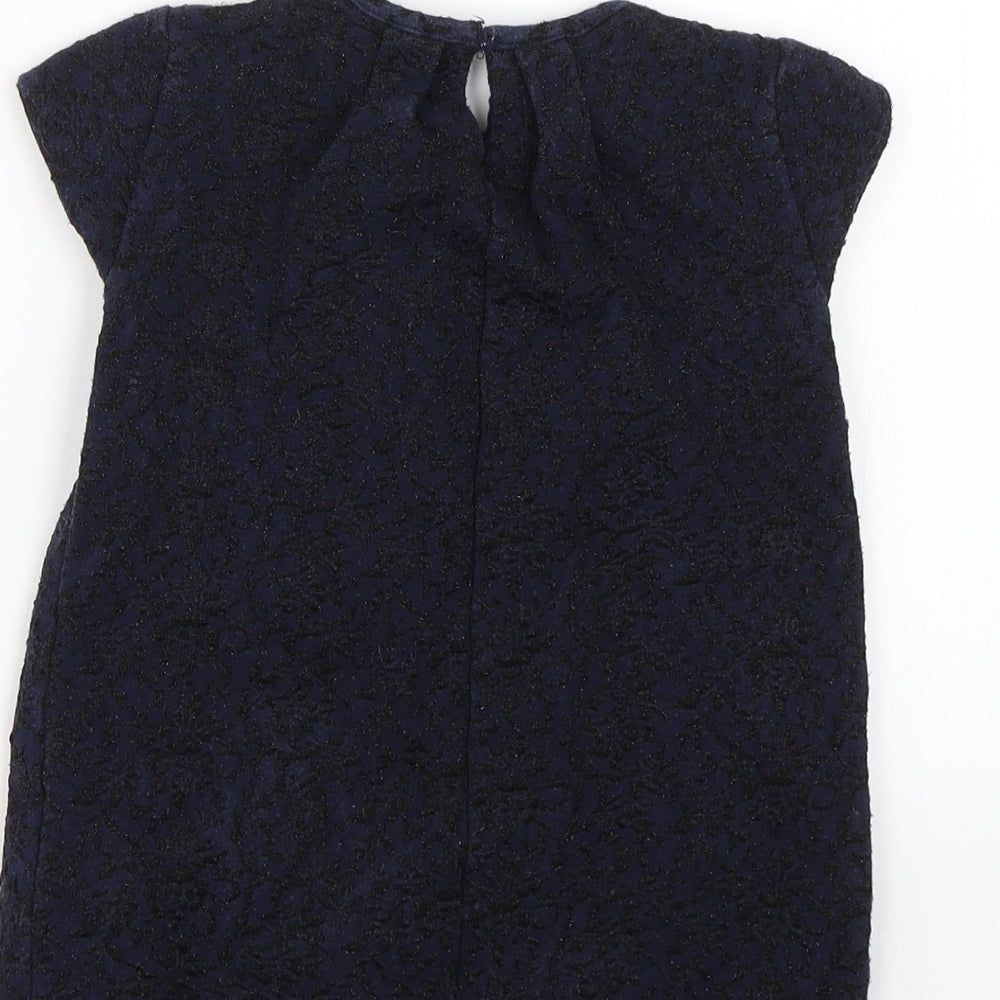 Zara Girls Blue Floral T-Shirt Dress Size 3-4 Years