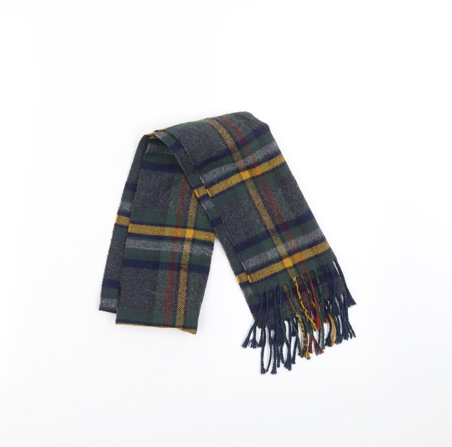 Preworn Unisex Green Plaid Scarf