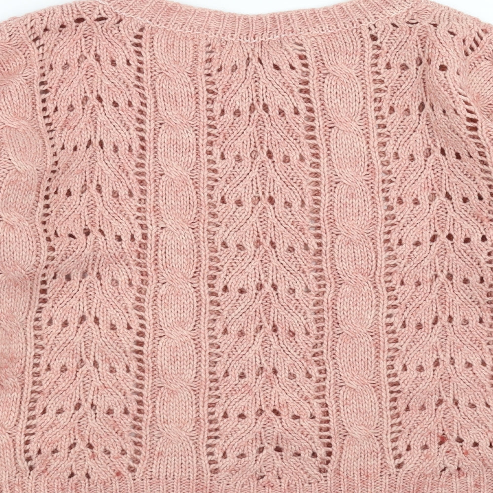 Primark Womens Pink Knit Pullover Jumper Size 14