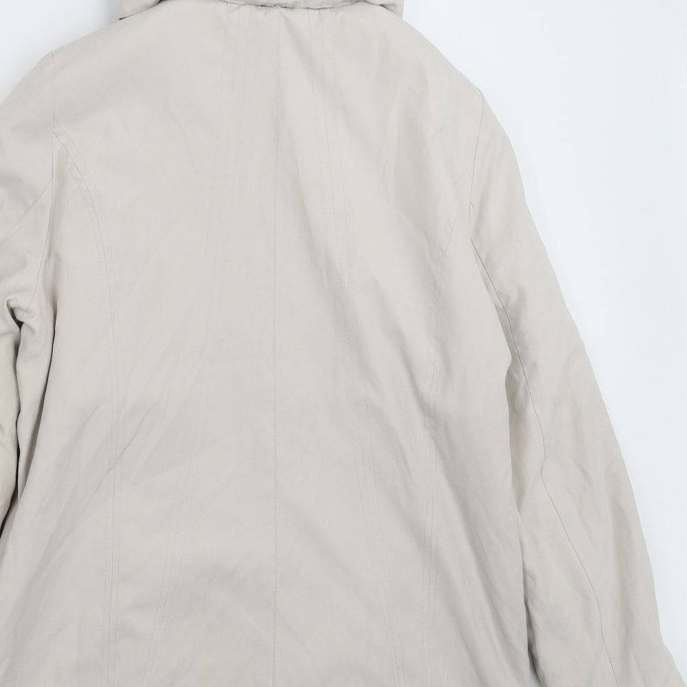 BM Womens Grey Pea Coat Coat Size M