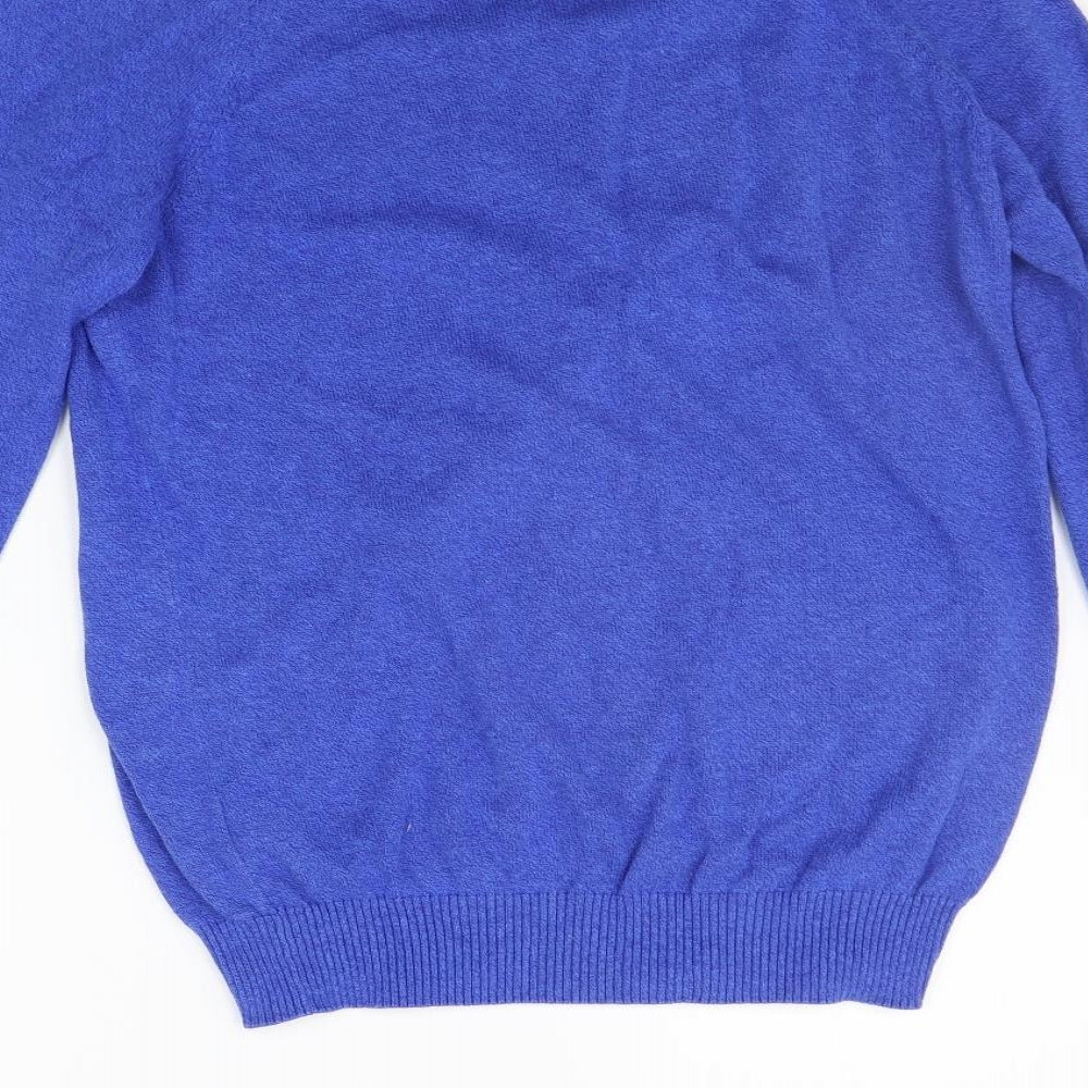 Primark Womens Blue Houndstooth Pullover Jumper Size S