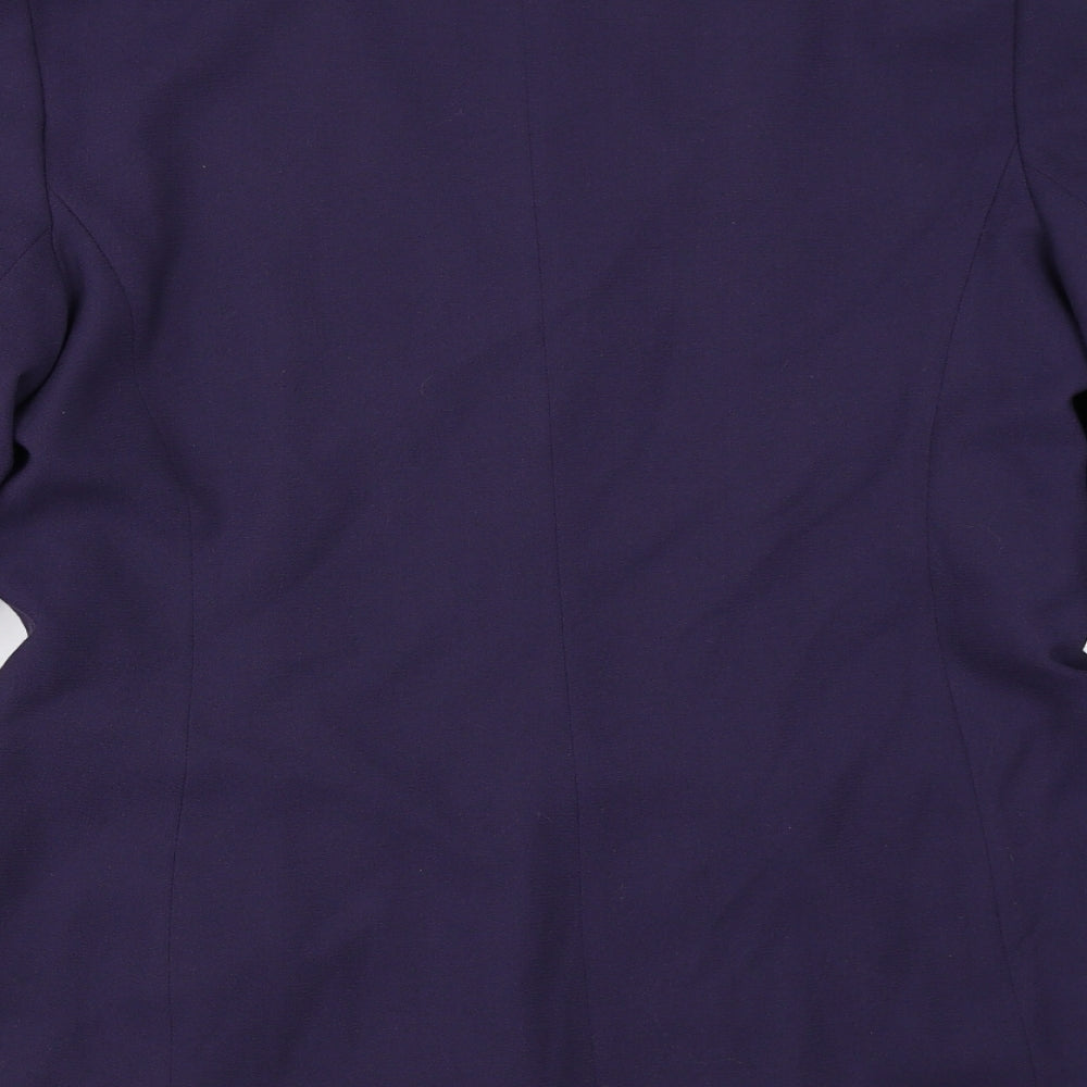 First Avenue Womens Purple Jacket Blazer Size 14