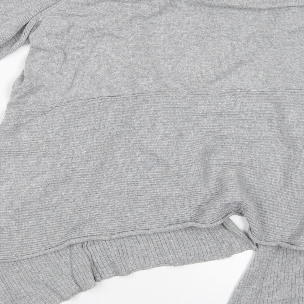 Primark Womens Grey Knit Cardigan Jumper Size 10