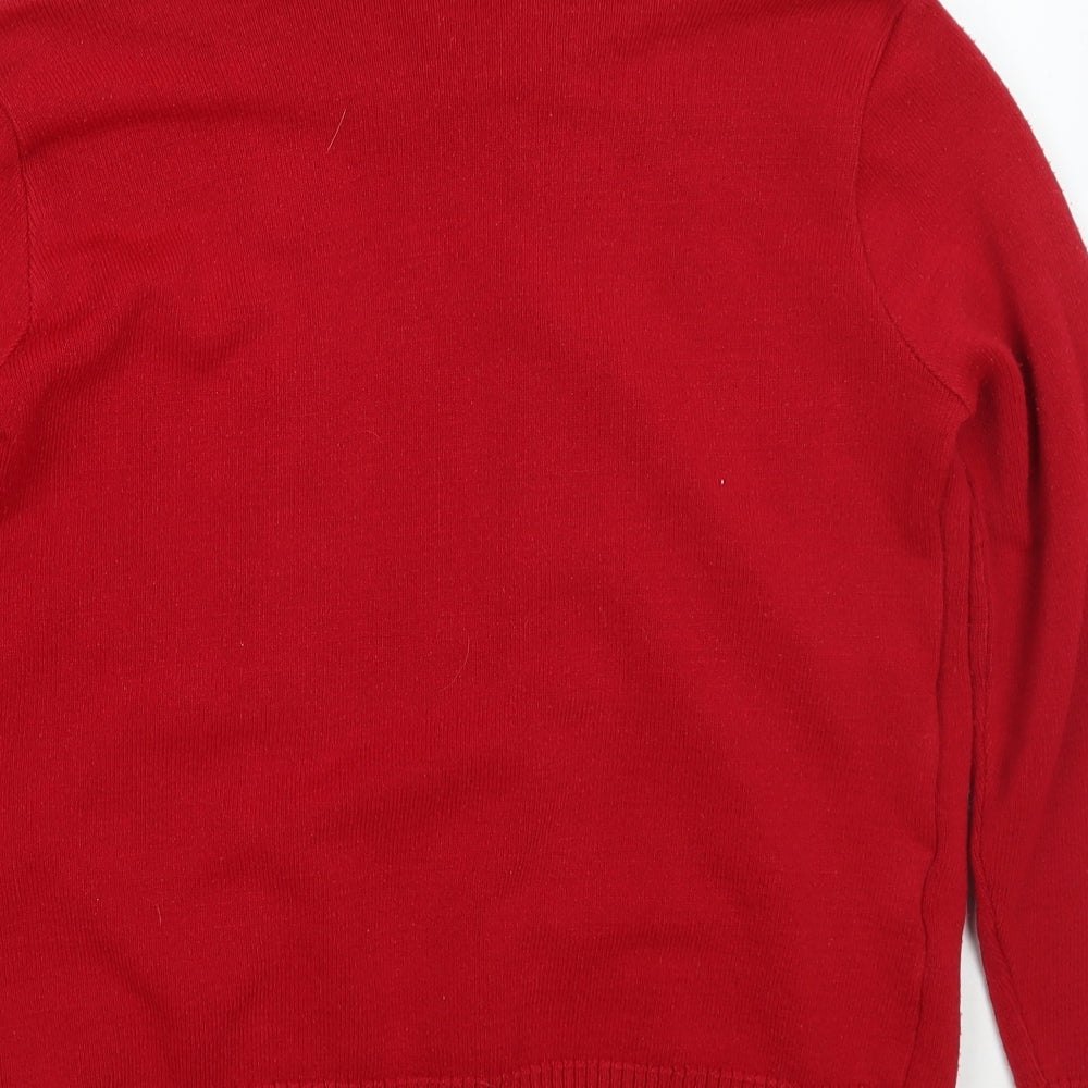pure and natural Womens Red Striped Pullover Jumper Size 2