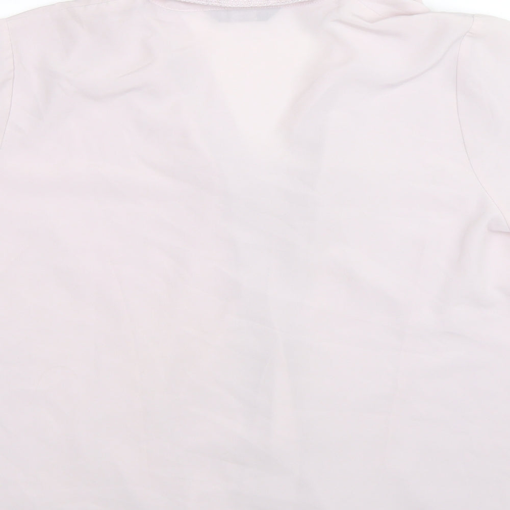BM Collection Womens Purple Basic Button-Up Size 18