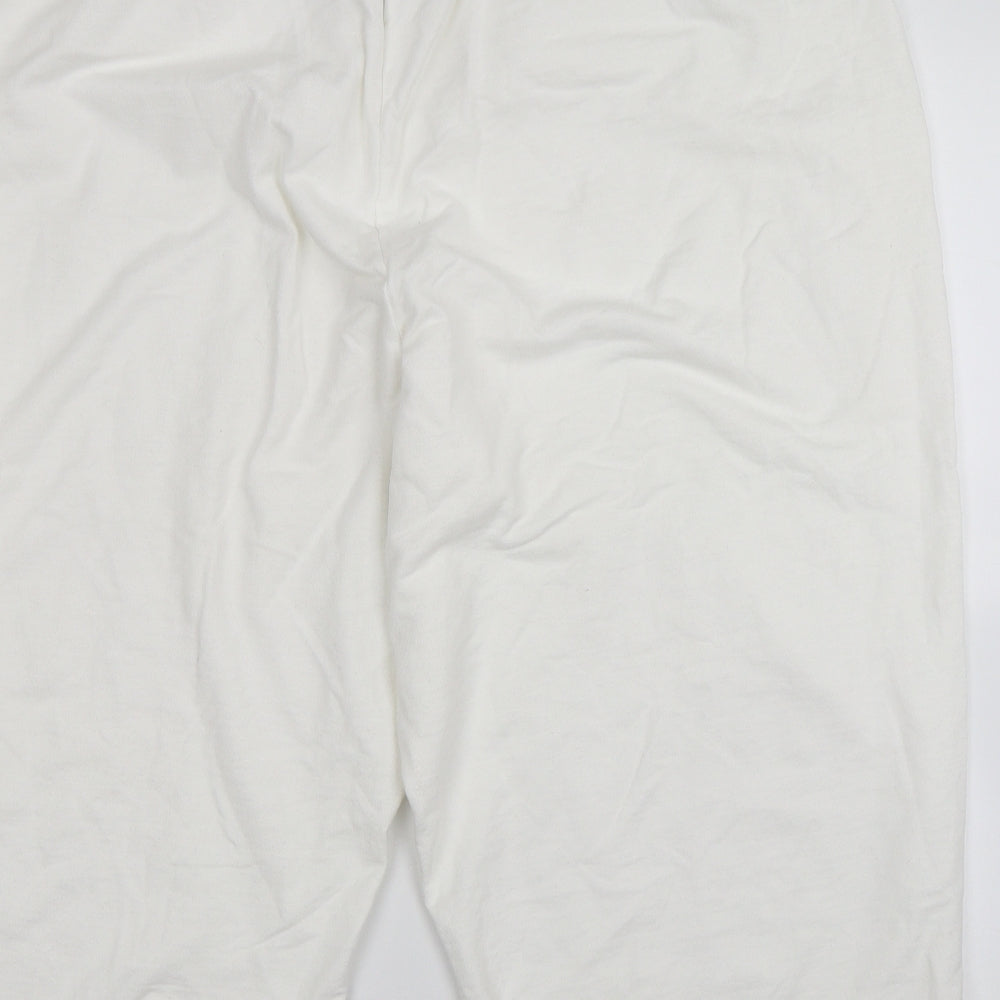 Just My Size Womens White Sweat Shorts Size 4XL
