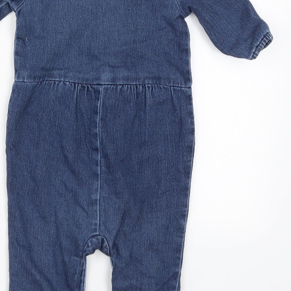 Gap Baby Blue Denim Coverall One-Piece Size 6-9 Months