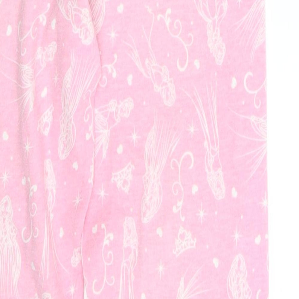 Disney Girls Pink Animal Print Jogger Trousers Size 9 Years