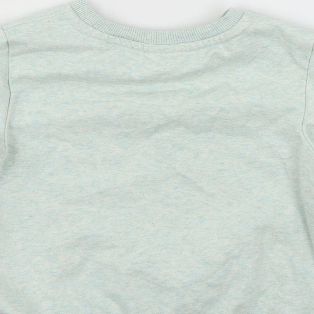 F&F Girls Green Jersey Pullover Sweatshirt Size 5-6 Years