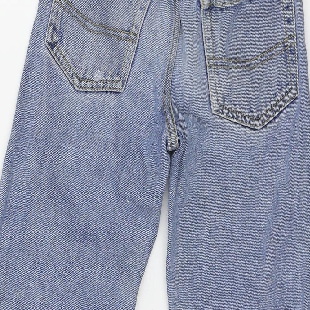 George Boys Blue Denim Straight Jeans Size 4-5 Years - Distressed