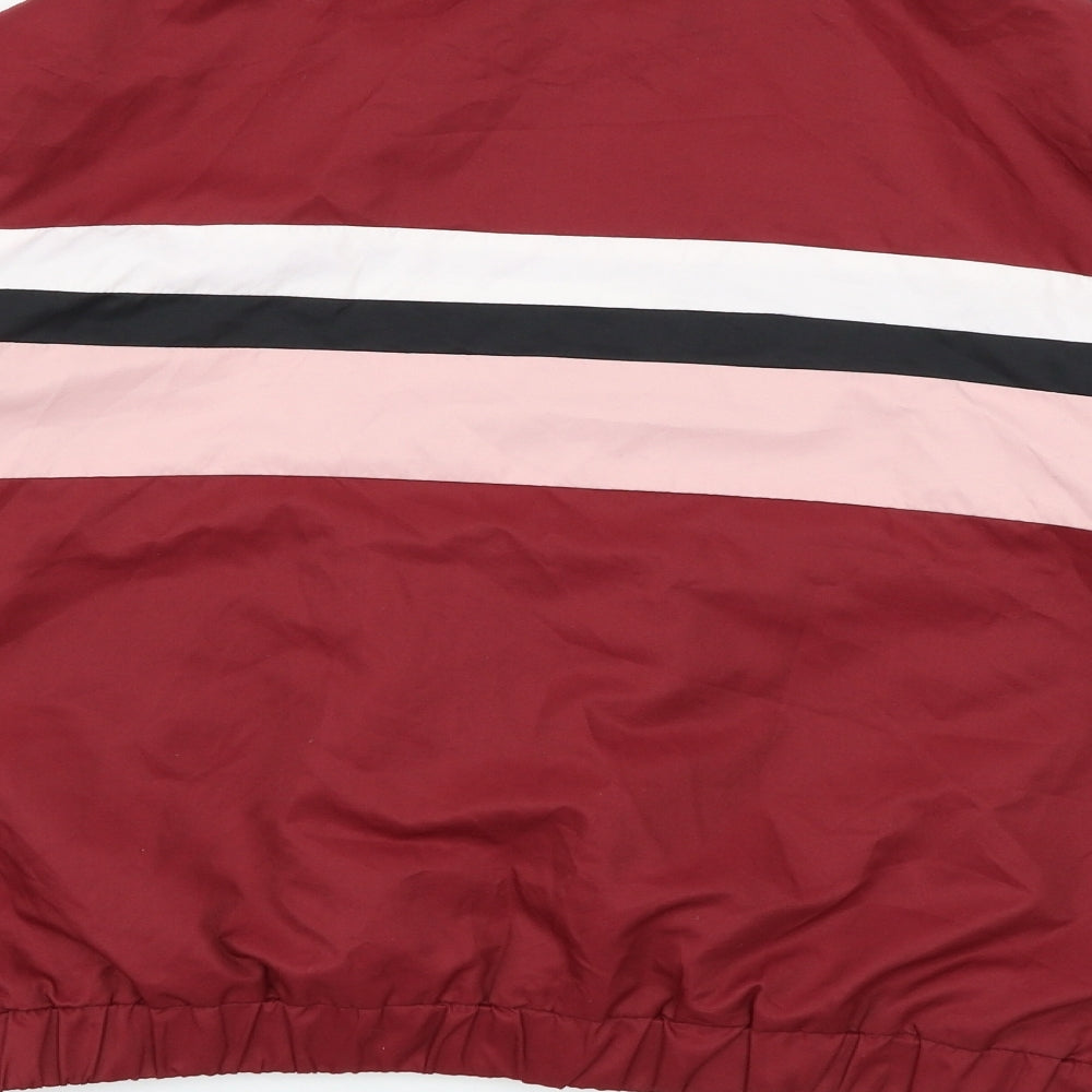 New Look Womens Red Striped Jacket Size S