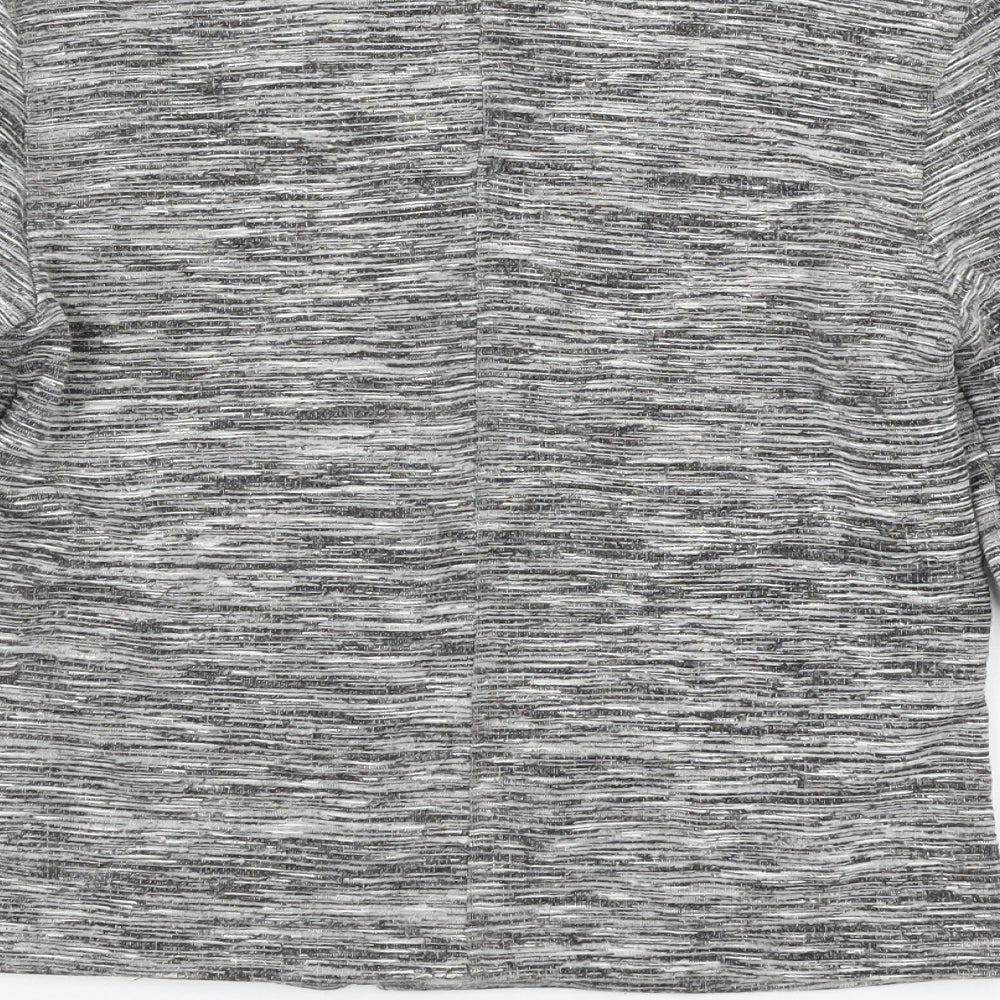 C&A Girls Grey Striped Jersey Jacket Size 9-10 Years