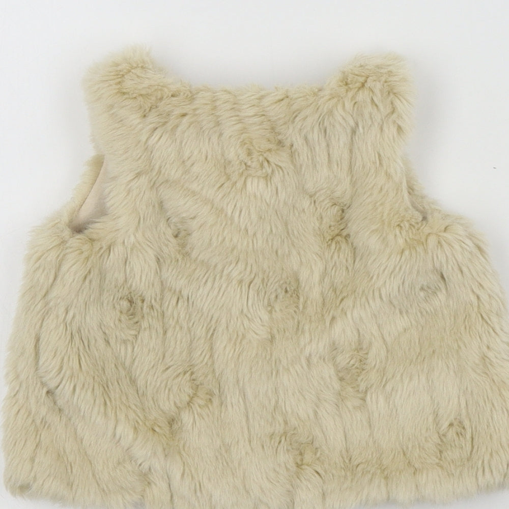 F&F Girls Beige Colourblock Basic Coat Snowsuit Size 36 Months