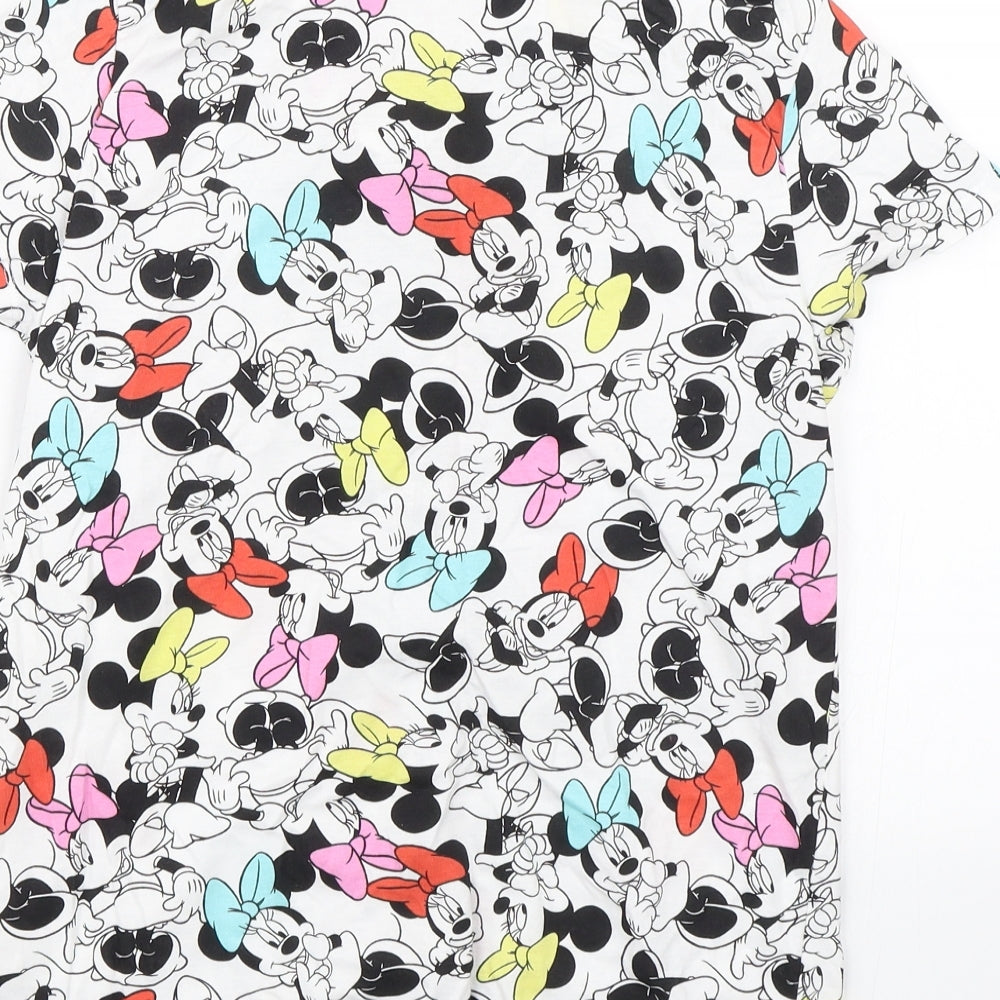 Disney Girls White Animal Print Top Pyjama Top Size 11-12 Years - Minnie Mouse