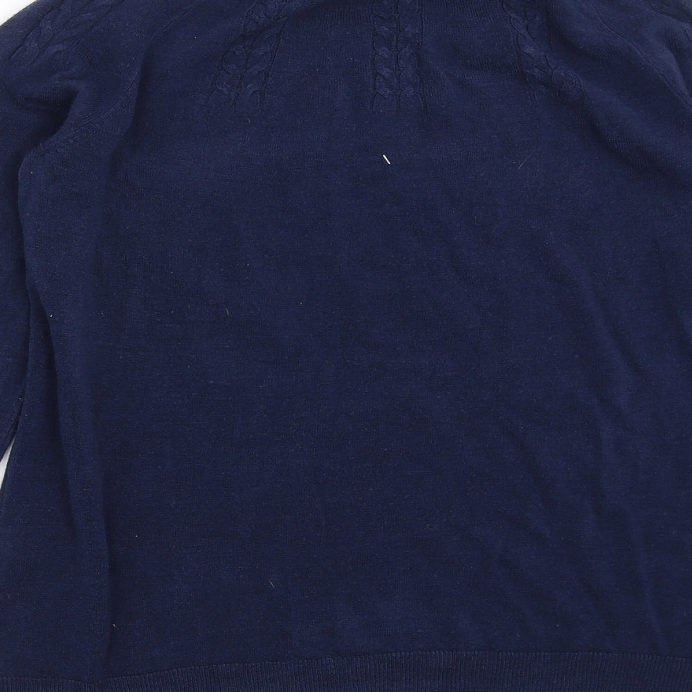 TU Womens Blue Knit Pullover Jumper Size 14