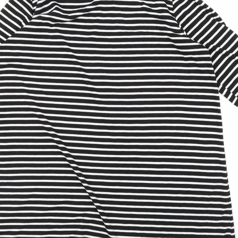 Primark Womens Black Striped Tunic Blouse Size M