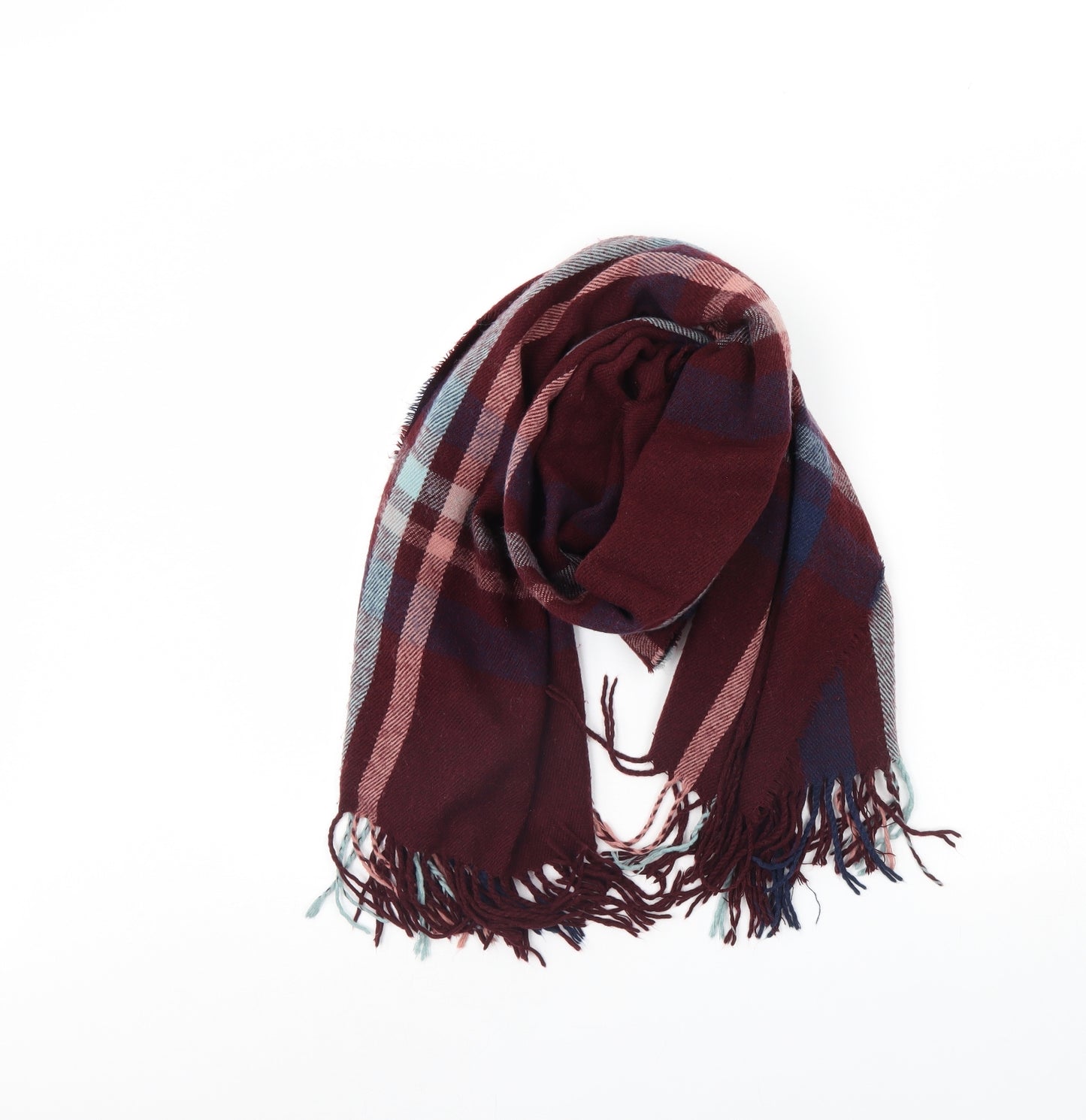Preworn Womens Purple Check Scarf